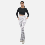 Imperative Women High Rise Plain Bell Bottom Trousers Elastic Flared Bootcut Pants with side slit Trouser for Girls & Women  #75