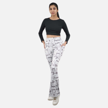 Imperative Women High Rise Plain Bell Bottom Trousers Elastic Flared Bootcut Pants with side slit Trouser for Girls & Women  #75